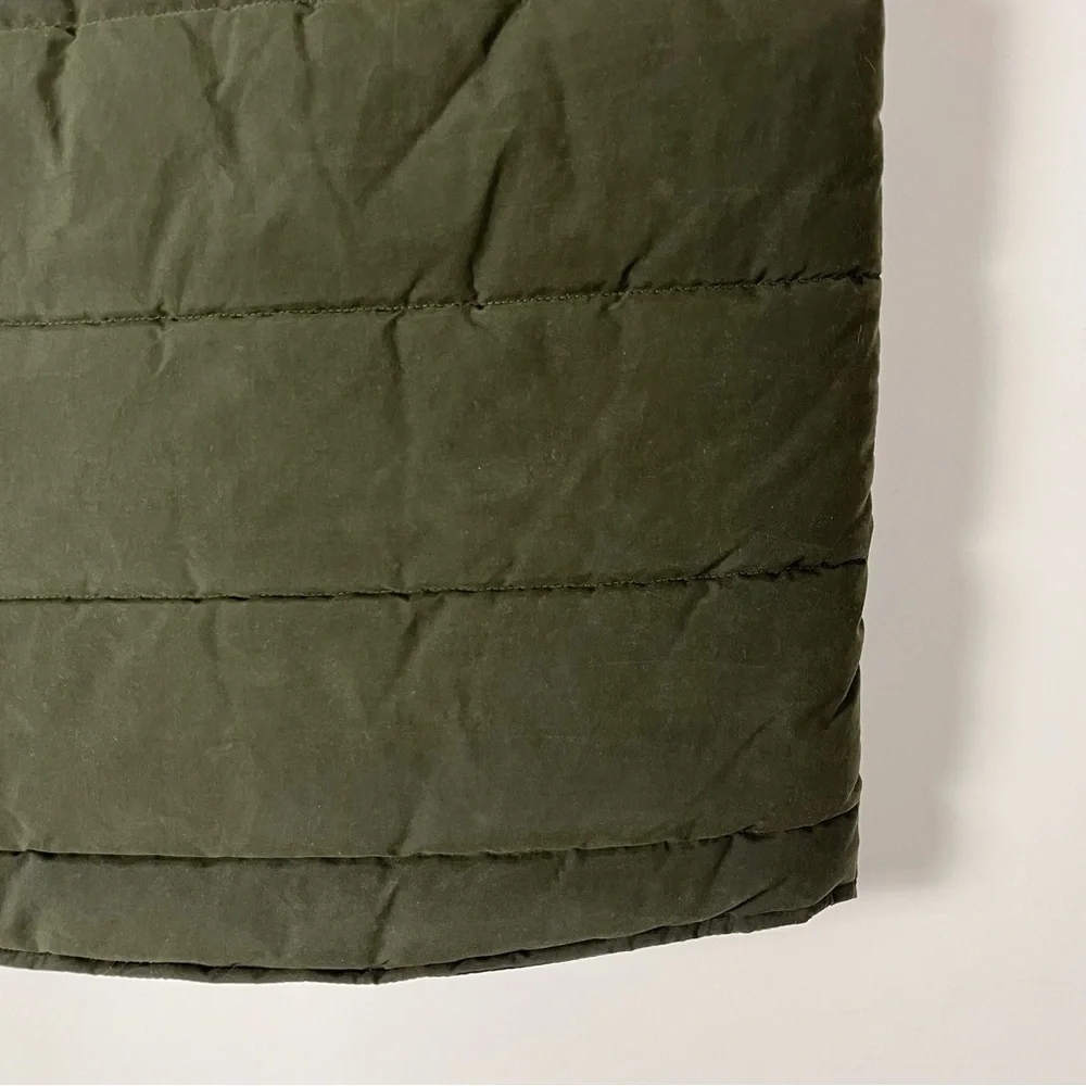 NWT Banana Republic Mens Puffer Vest Olive Green Tan Quilted Size XS Western